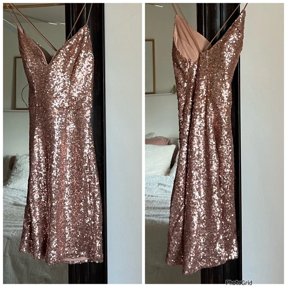 Hello Molly Sparkling Pink Backless Dress - Picture 2 of 3